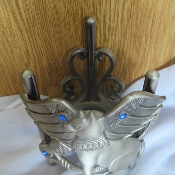Metal Egyptian Revival Bastet Style CAT Tealight Candle Holder (F51) - Picture 3 of 6